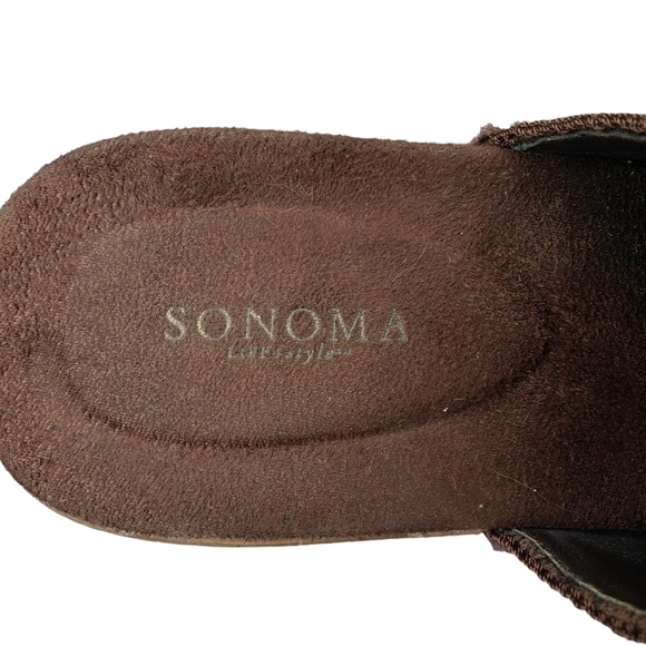 Sonoma | Juliette Bohemian Genuine Suede Leather Brown Slip On Clogs Women's 8 - Picture 10 of 12